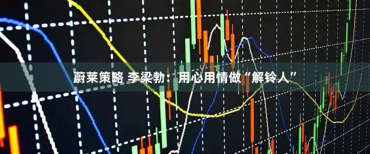 蔚莱策略 李梁勃：用心用情做“解铃人”