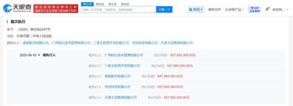 长盈策略 奥凯航空等被执行6.2亿